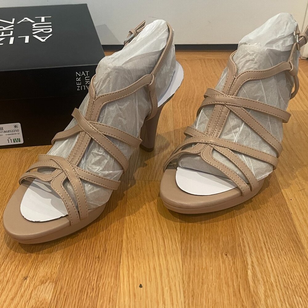 NEW!! NATURALIZER BAYLOR Dress Sandal - Creme Brulee - Size 11W